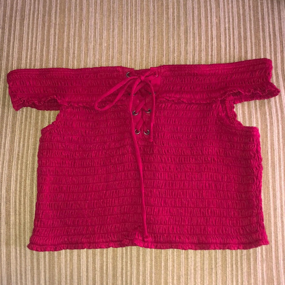 Off the shoulder crop top